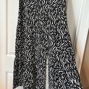 Nine West Black and White Maxi Skirt